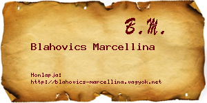 Blahovics Marcellina névjegykártya